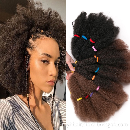 Brown Culry Crochet Braids Hair Extensions 12 inch,Natural Black Synthetic ombre braiding hair Afro kinky bulk braids